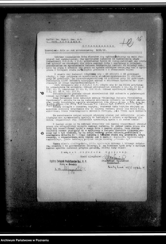 Obraz 20 z jednostki "Sprawozdania miesięczne, kwartalne, roczne- między innymi z bezrobocia- oraz korespondencja koła Środa- zaproszenia, pisma o skreślenia z listy członków: powiadomienia o zarobkach"