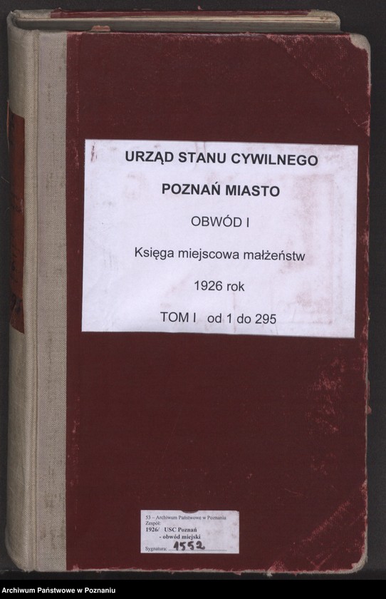 Obraz 2 z jednostki "Księga miejscowa małżeństw tom I [Rejestr główny małżeństw]"