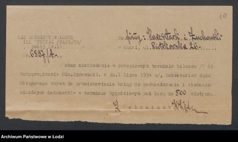 Obraz 12 z jednostki "Herosztark i Żuchowski – fabryka wyrobów włókienniczych"