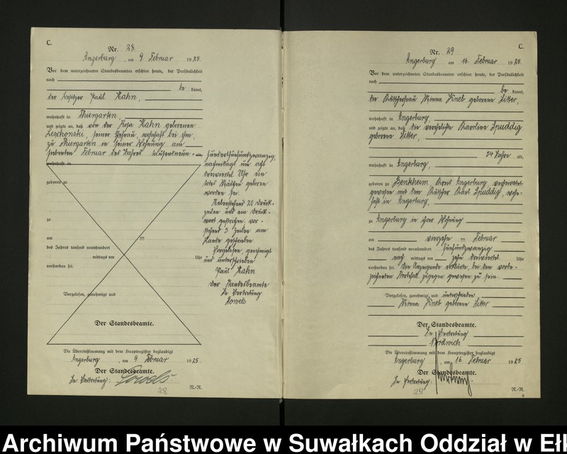 image.from.unit.number "[Sterbe - Register (Neben - Register) Standesamt Angerburg einschl. der Bezirke Gross Strengeln, Kehlen und Prinowen]"