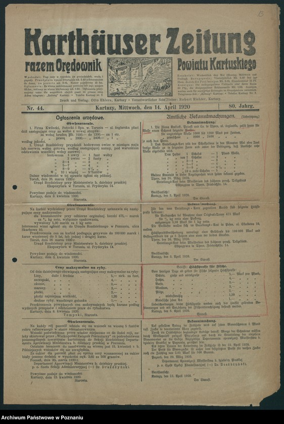 Obraz 12 z jednostki "[Karthäuser Kreisblatt]"
