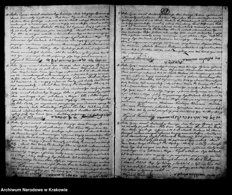 image.from.unit.number "Akta Stanu Cywilnego Księga Isza Obeymująca Akta Urodzenia Przyznania i Przysposobienia Osob Starozakonnych w Gminie VI. X. XI. M: W: Krakowa na Rok 1823"