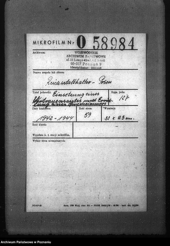 Obraz 2 z jednostki "Einsetzung eines Vertrauensarztes und Errickung eines Sprechzimmers"