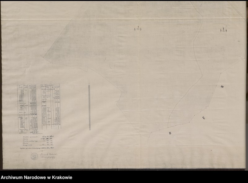 image.from.unit.number "Plan sytuacyjny na podstawie mapy katastralnej gminy Jadachy. Własność Z. hr. Tarnowskiego"