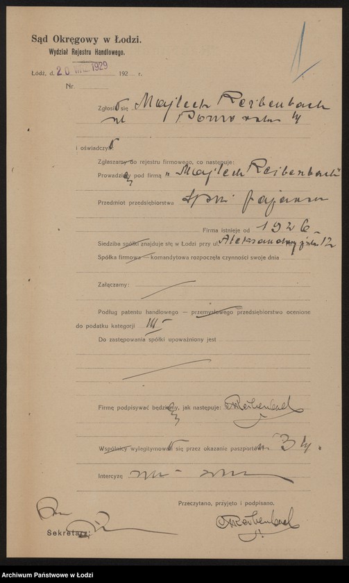 Obraz 3 z jednostki "Mejlech Reibenbach – sprzedaż fajansu"