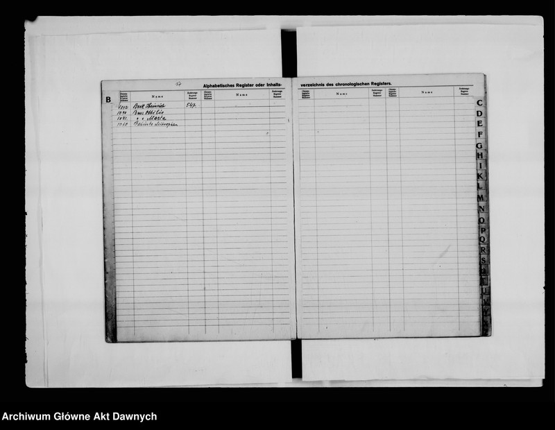 image.from.unit.number "Gmina Rożyszcze; Wołyń (gub., zabór rosyjski). Gemeinde - Register für die Baptisten - Gemeinde [Rejestr alfabetyczno - chronologiczny baptystów z gminy Rożyszcze]."