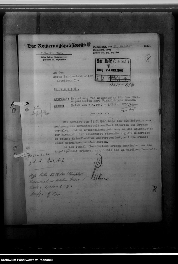 Obraz 12 z jednostki "Reisekosten Riemrich, Abordnung H. Schwarmann"