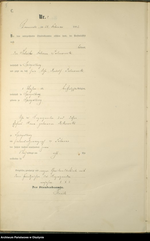 image.from.unit.number "Sterbe-Haupt-Register Nr 1 - 43"