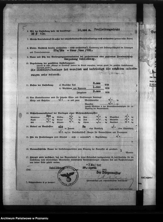 Obraz 9 z jednostki "Wasserwerk der Stadt Schildberg - Ostrzeszów, Kr. Kempen - Kępno"