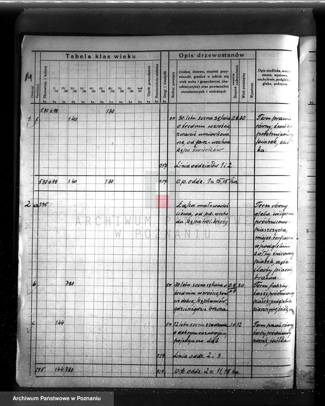 Obraz 18 z jednostki "Plan urządzenia gospodarstwa leśnego dla lasu majętności Buszewko powiat szamotulski 1937-1947"