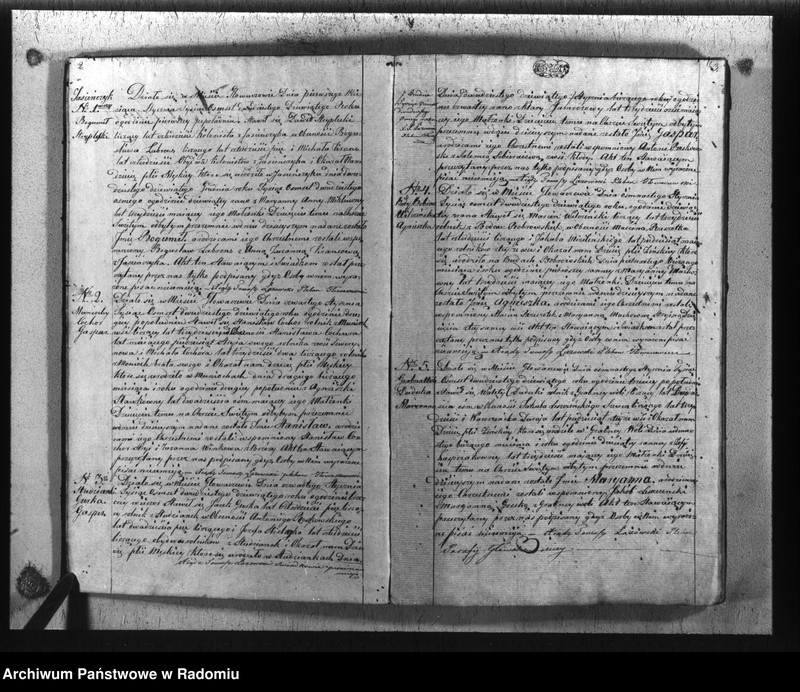 image.from.unit.number "Dupplikat metryk religijno - cywilnych kościoła Głowaczewskiego na Rok Pański 1829"