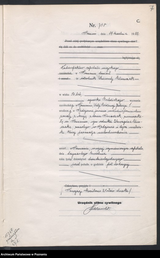 Obraz 9 z jednostki "Księga miejscowa zgonów tom II [Rejestr główny zgonów]"