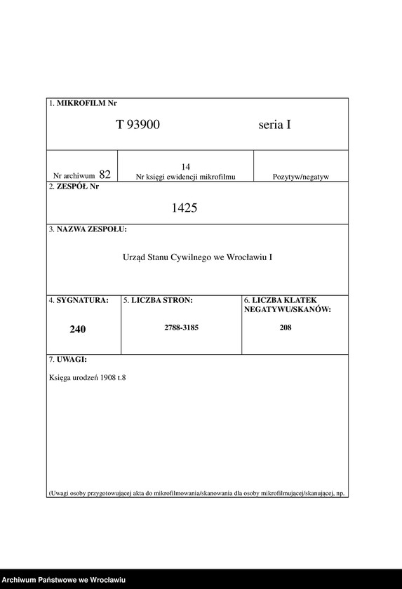 image.from.unit.number "Geburts-Neben-Register Breslau I 1908 Band 8"