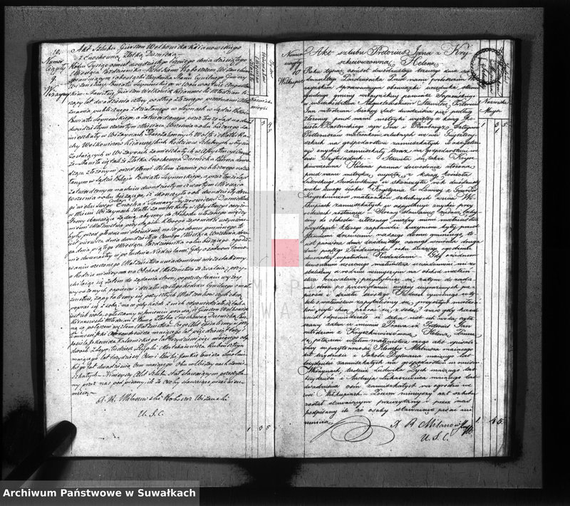 image.from.unit.number "Akta zaślubionych gminy wiżańskiey obwodu seyneńskiego, w województwie augustowskim od dnia 1-go stycznia do dnia ostatniego grudnia 1823 roku"