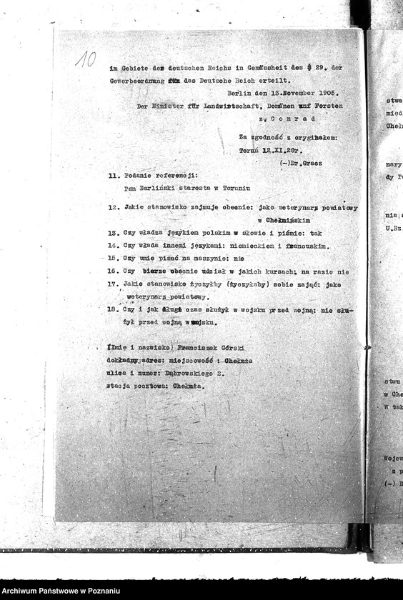 Obraz 14 z jednostki "Pow. lekarz Weterynaryjny Chełmno"