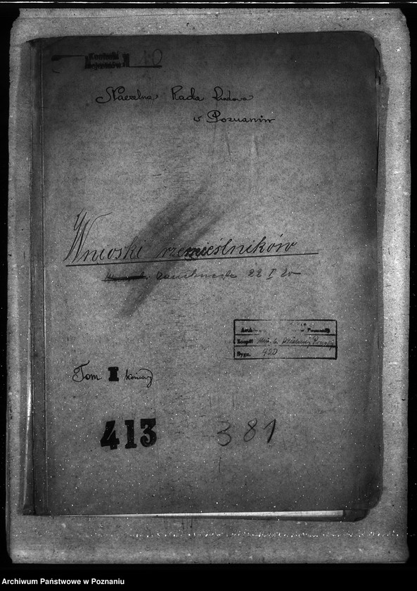 Obraz 4 z jednostki "Naczelna Rada Ludowa w Poznaniu wnioski rzemieślników"