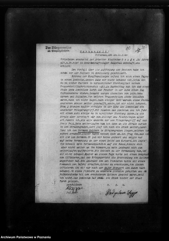 Obraz 14 z jednostki "Korespondencja w sprawie miejscowych Niemców rozstrzelonych w okolicy Turka w 1939 roku"