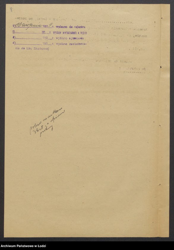 Obraz 10 z jednostki "Abram Gothelf, Ruchla Neuma Znamirowska – wyrób i sprzedaż towarów włókienniczych i przędzy"