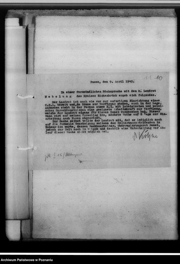 Obraz 15 z jednostki "[Korespondencja w sprawach organizacyjnych i działalności], Kreissippenamt Eichenbrück[/Wągrowiec]"