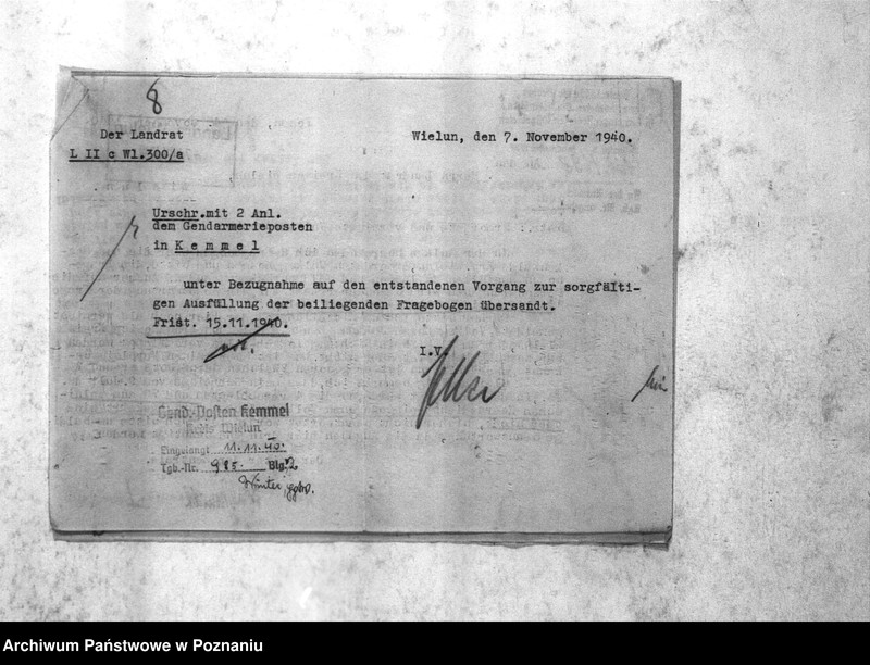 Obraz 12 z jednostki "Amtliche Meldungen Kreis Welun (Wieluń)"