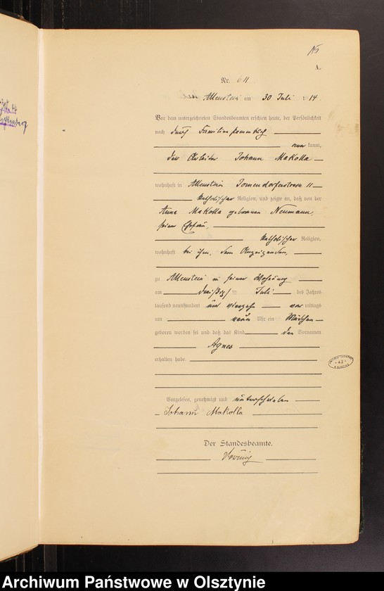 image.from.unit.number "Geburts-Haupt-Register Nr 598-1014"