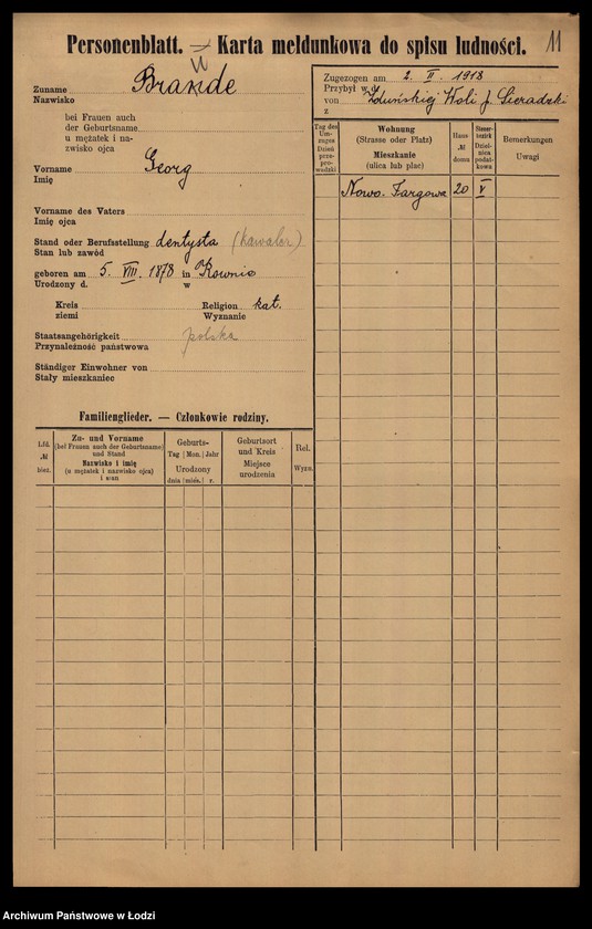 image.from.unit.number "[Spis ludności Łodzi] Bratus - Braune"