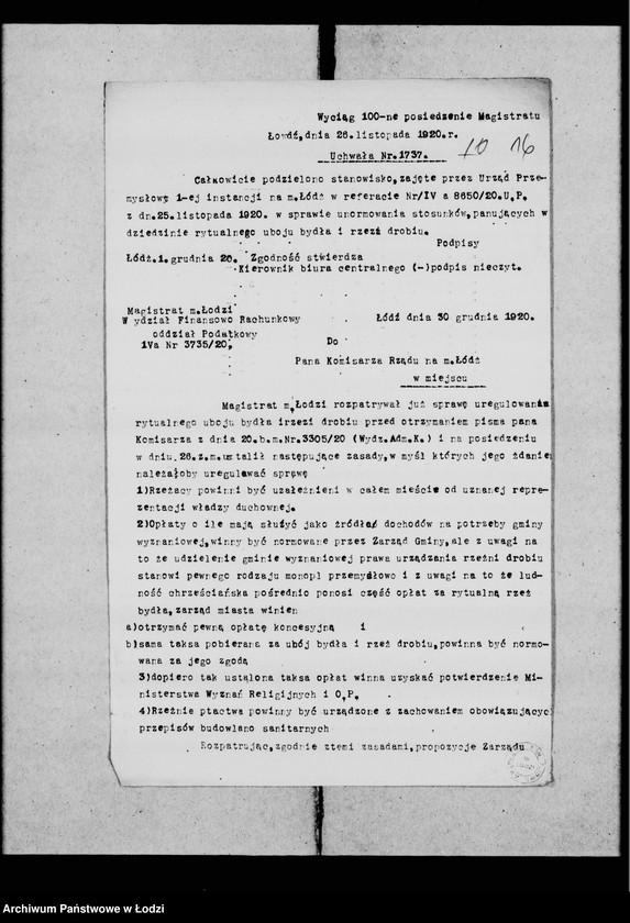 Obraz 19 z jednostki "Sprawy uboju bydła i rzezi ptactwa"