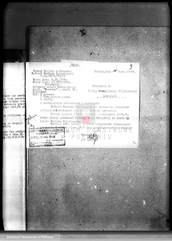 Obraz 13 z jednostki "Zieliński St. Wartoma odlewnia metali Poznań /zatwierdzanie urządzenia/"