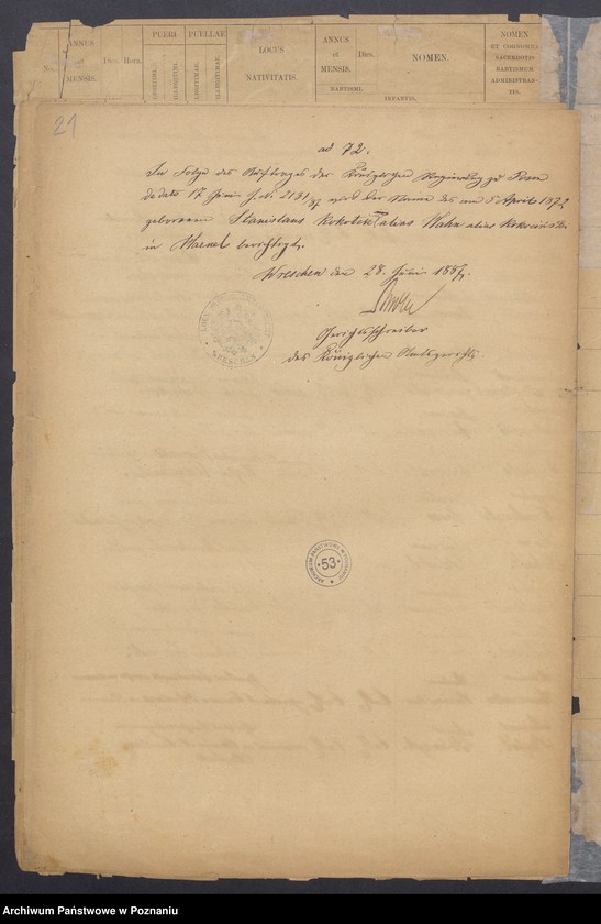 Obraz 13 z jednostki "Liber Baptisatorum [urodzenia]"