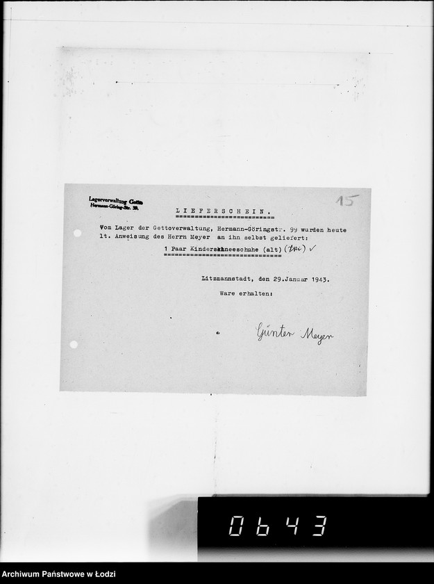 Obraz 19 z jednostki "Beschlagnahme Ausgangsbelege"