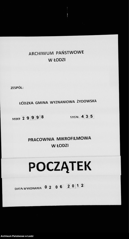 Obraz 1 z jednostki "Dziennik - skorowidz Opieki Społecznej"