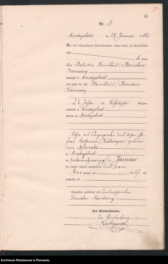Obraz 8 z jednostki "Sterbe-Haupt-Register"