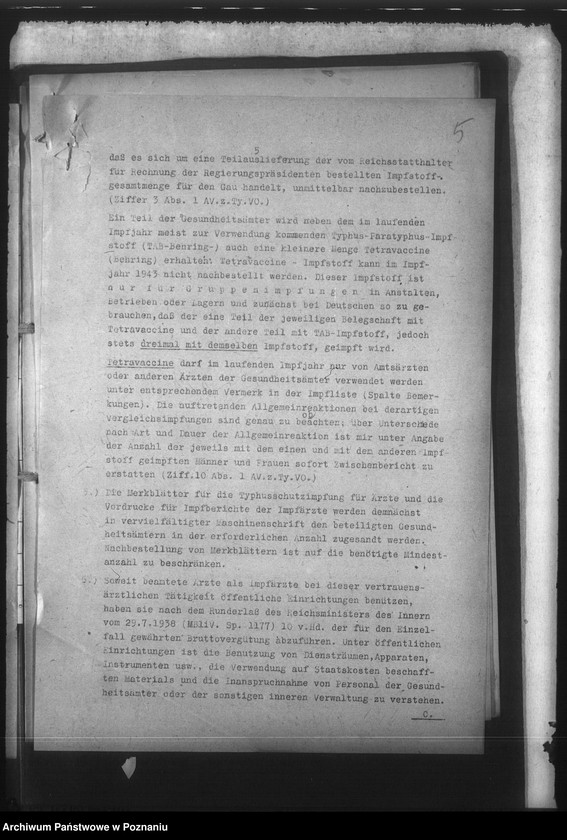 Obraz 9 z jednostki "Typhus - Impfberichte"