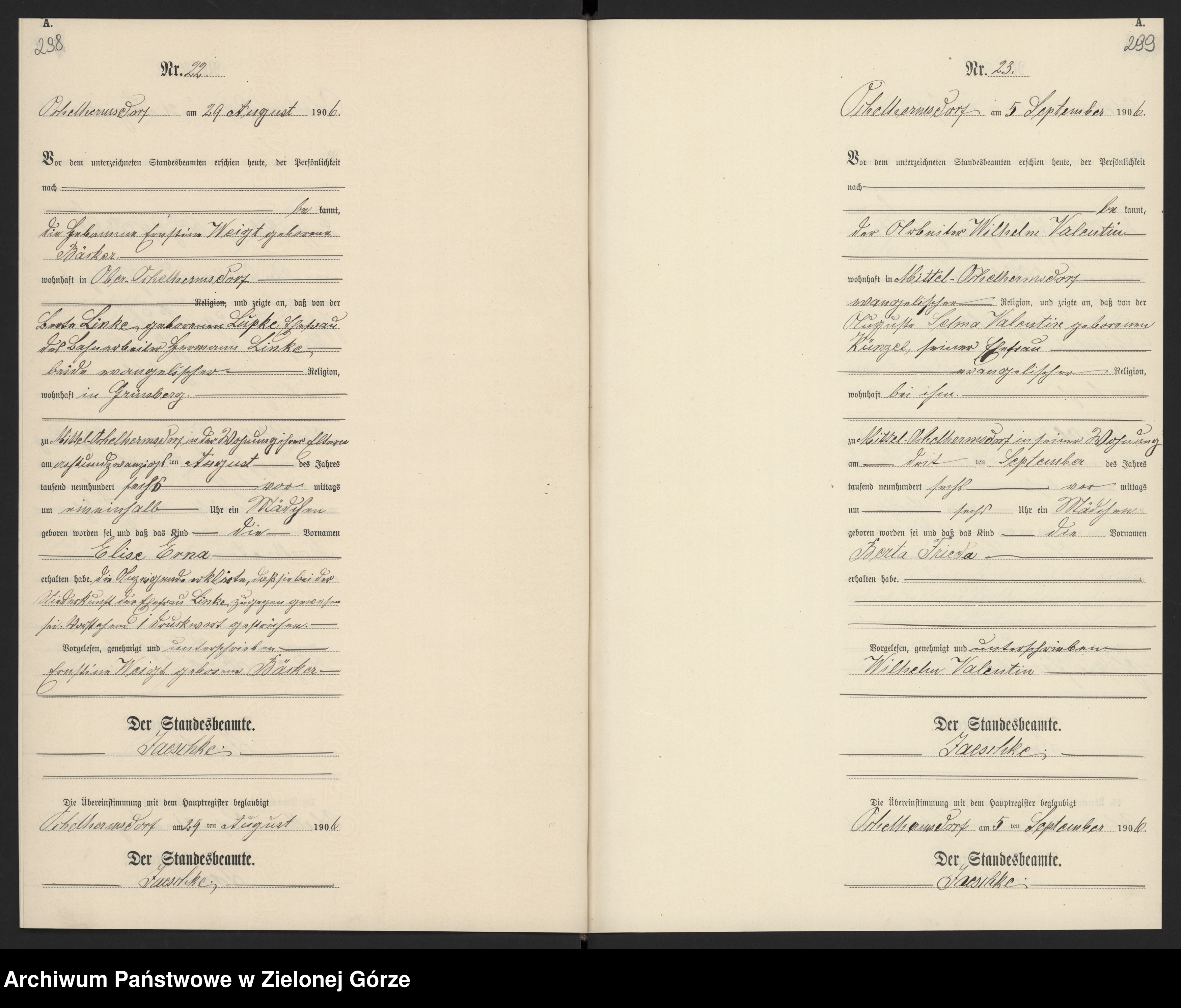 Skan z jednostki: [Księga urodzeń Ochla 1900-1907]