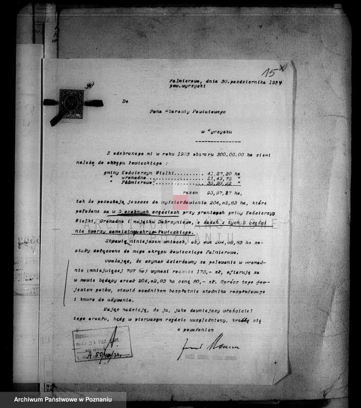 Obraz 19 z jednostki "Majątek Falmierowo powiatu wyrzyskiego polowanie"