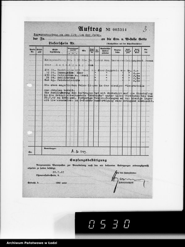 Obraz 7 z jednostki "5314 Kriegsauftrag R.99 SS-30 Winter Pelze HBA Posen"