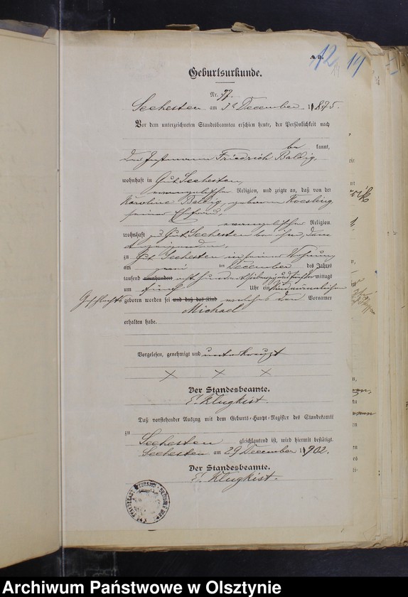 image.from.unit.number "Beläge zum Heirathsregister"