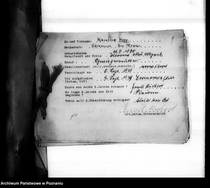 Obraz 5 z jednostki "Wykazy miejscowych Niemców, którzy zginęli w 1939 roku"