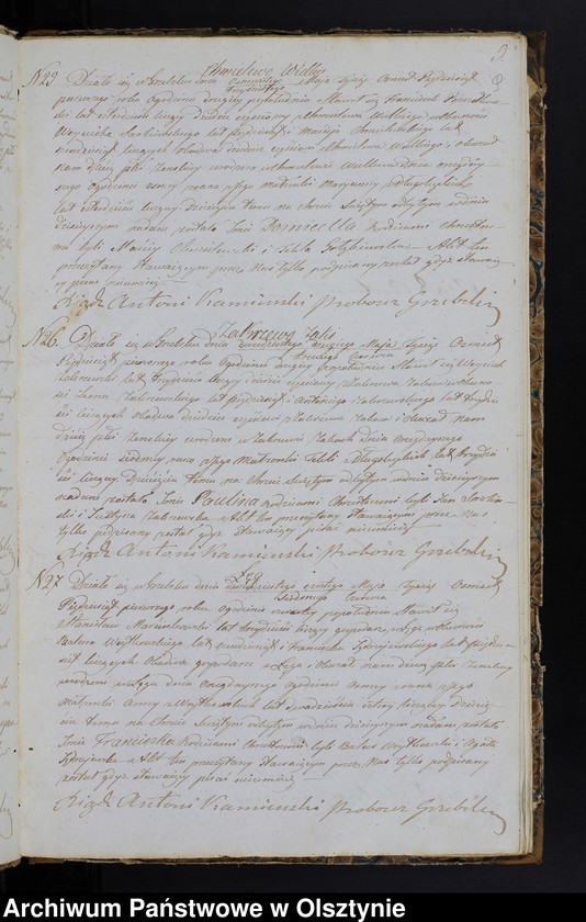 image.from.unit.number "Duplikat Aktów Urodzenia, Zaślubień, Zeyścia za Rok 1851 z Parafij Grzebskiey"