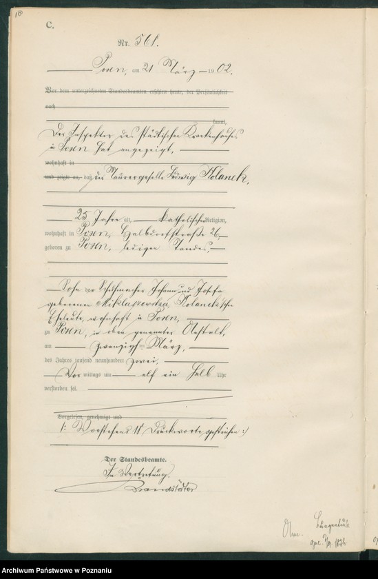 Obraz 13 z jednostki "Księga miejscowa zgonów t. II"