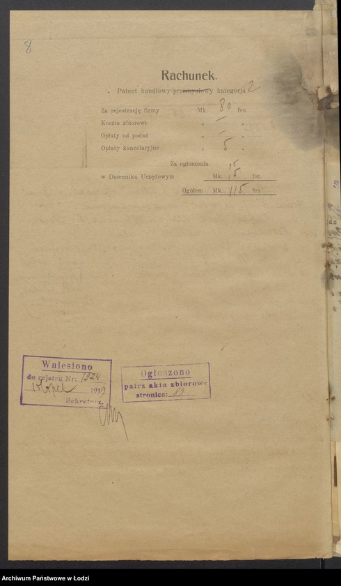 Obraz 10 z jednostki "Hersz Ber Weintraub, Icek Klein- sprzedaż i kupno skór"