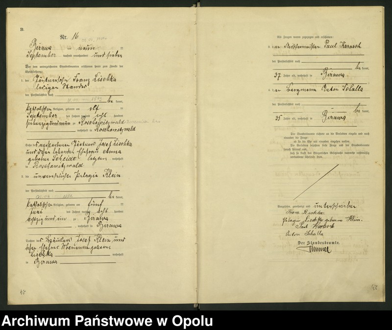 image.from.unit.number "Urząd Stanu Cywilnego Bierawa Księga małżeństw rok 1907-09"