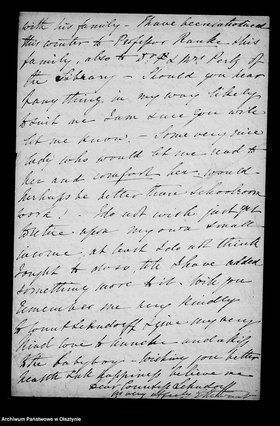 image.from.unit.number "/E. Stewart, Mary Stebush, Laura Francis, May A. Szkes, R. Kossentyn, Florence Grenfell R. H. Saylor u. a. an Anna Gfin Lehndorff u. an Hahn Kuchelmiss/"
