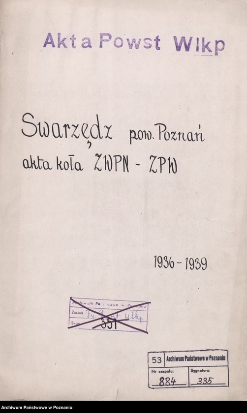 Obraz 3 z jednostki "Swarzędz, powiat Poznań - akta koła."