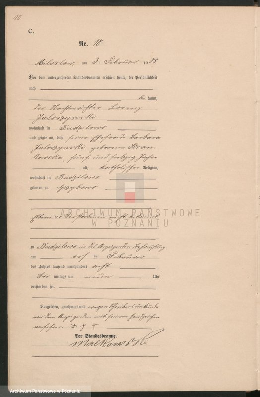 Obraz 13 z jednostki "Księga miejscowa zgonów [Rejestr główny zgonów]"