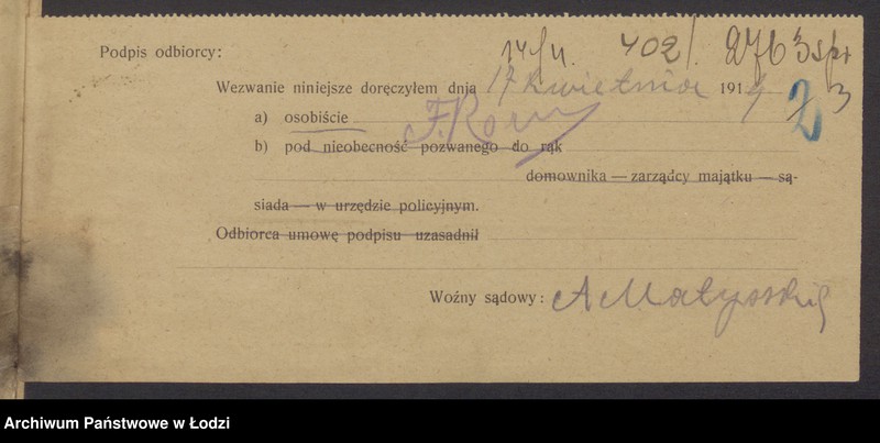 Obraz 5 z jednostki "Fiszel Korn i Hers Icek Borenstein – sprzedaż gotowej garderoby"