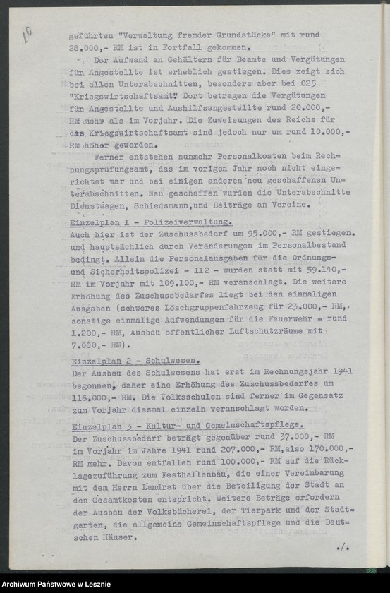 Obraz 13 z jednostki "[Haushaltsplan]"