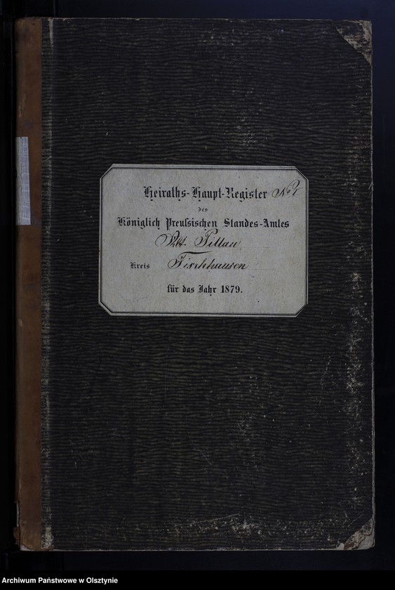 image.from.unit.number "Heiraths-Haupt-Register Tom I,Nr 1 - 29"