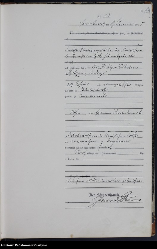 image.from.unit.number "Sterbe-Haupt-Register Nr 1 - 209"