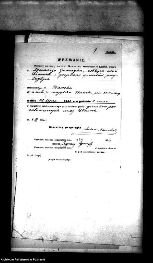 Obraz 4 z jednostki "Ustalenie granic rozparcelowanych części majątku Sławsk powiatu konińskiego"